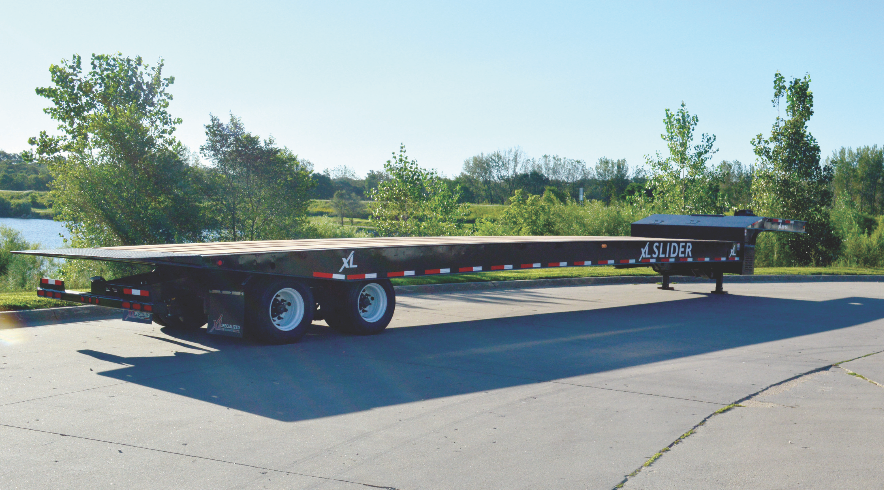 The XL 80 Slider from XL Specialized Trailers features new GAR-MAX filament-wound composite rollers, which are designed to slide smoothly without the need for grease. The trailer offers a low load angle of 6.5 degrees.