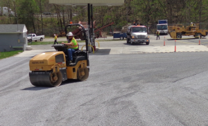 The project overall included an equipment parking lot, a maintenance shed lot and roadway.
