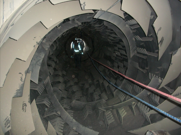 Workers at Oldcastle Materials—Montana Companies, based in Helena, Montana, developed the asphalt drum non-entry rescue system, which incorporates aircraft cabling, a rescue pulley, and a fall-protection harness to help keep safety a top priority during drum maintenance. Photo courtesy National Asphalt Pavement Association.