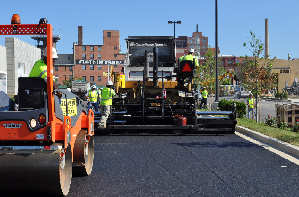 Asphalt paving accounts for 60 to 70 percent of Gray & Son’s work.