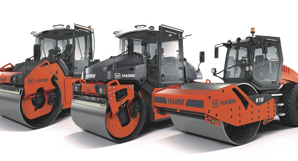 Hamm, a division of the Wirtgen Group, Nashville, Tennessee, has integrated the Easy Drive operating concept in the tandem rollers of the DV+ and HD+ series, and in the H series compactors. All rollers now have the same colors for the same function groups and a common design, adapted to the specific functions of the series. “If all Hamm asphalt construction and earthwork rollers operate with Easy Drive, anyone who has ever operated a ‘Hamm’ will instantly feel at home on all other Hamm rollers,” Dr. Axel Romer, head of development and design at Hamm, explained. “In this way, we make life easier for operators when switching to a different machine type. They instantly identify important functions. This enables top-quality work right from the start and quickly builds up confidence.” As seen in the illustration of the Easy Drive cab, the centerpiece is its clear operating structure with a steering wheel for steering and all other essential functions operated via the joystick with clearly visible buttons, and the multi-function armrest.