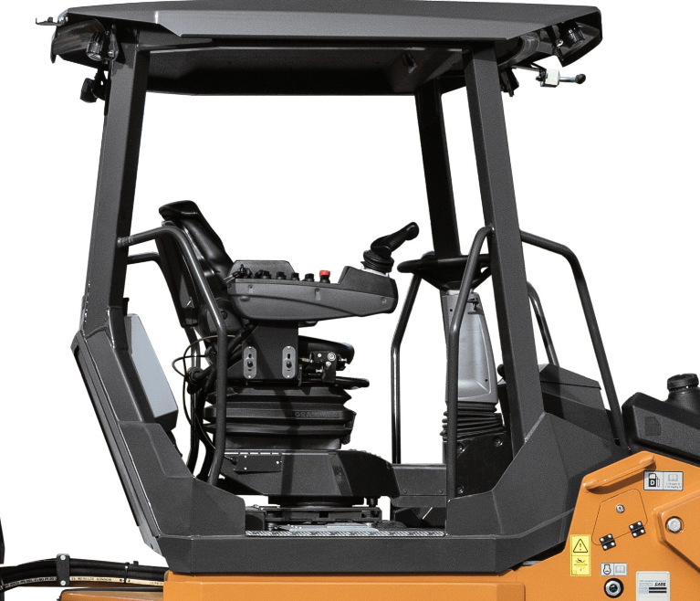 The DV210D—pictured here—and DV209D from CASE Construction Equipment, Racine, Wisconsin, feature a fully adjustable and intuitive operator environment with a steering wheel instrument cluster and digital display. The operator platform features a spacious environment with an adjustable sliding/rotating seat to provide visibility of the drum surfaces, edges and spray bars. The operator station also features a tilting and adjustable-height steering column and adjustable armrests with integrated control switches. A multifunctional display mounted on the steering wheel provides the operator real-time operation data, precision controls and diagnostics.