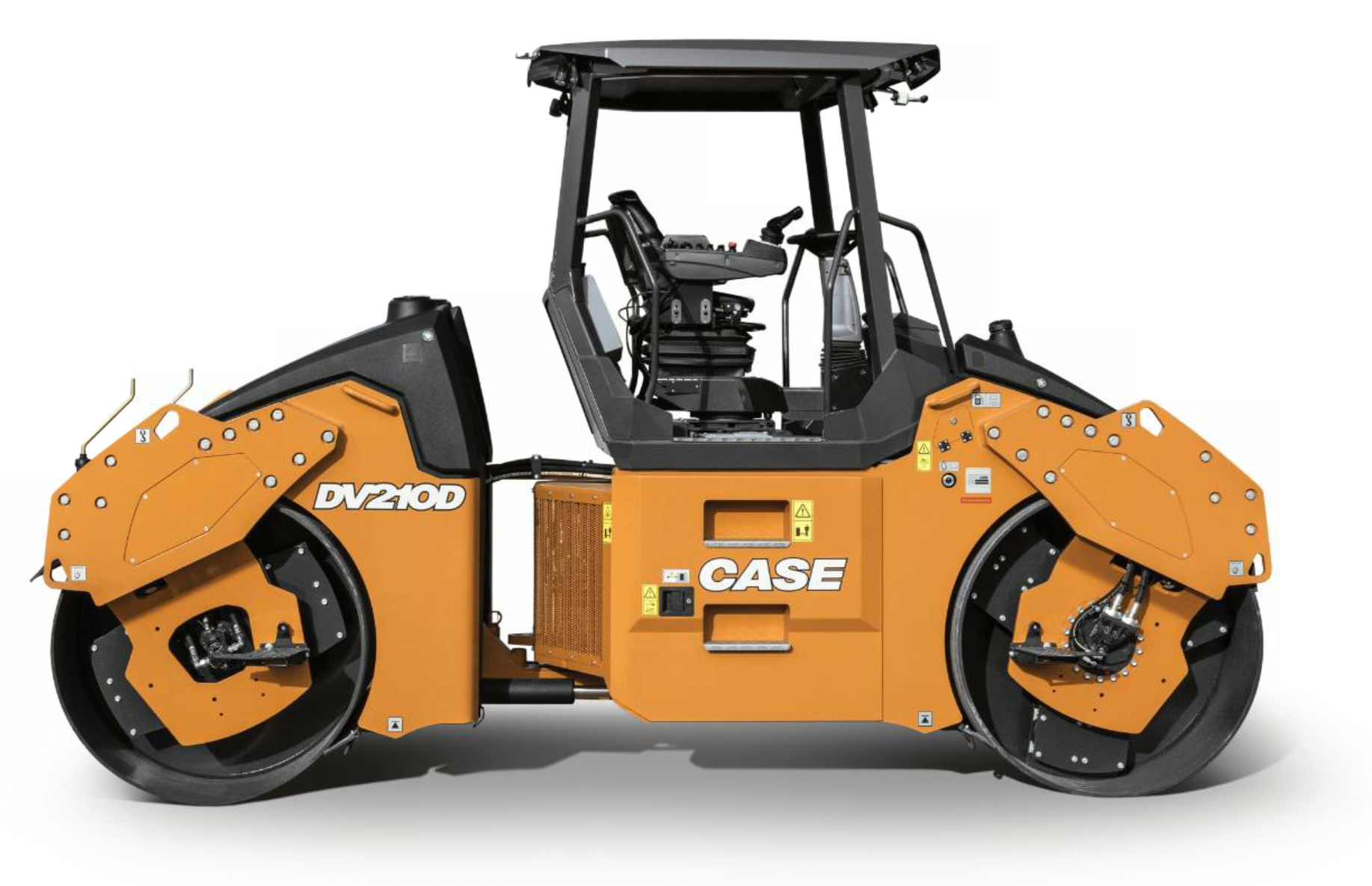 The DV209D and DV210D, pictured here, from Case Construction Equipment are designed for groundline serviceability with large swing-out doors on both sides of the machine for easy access.