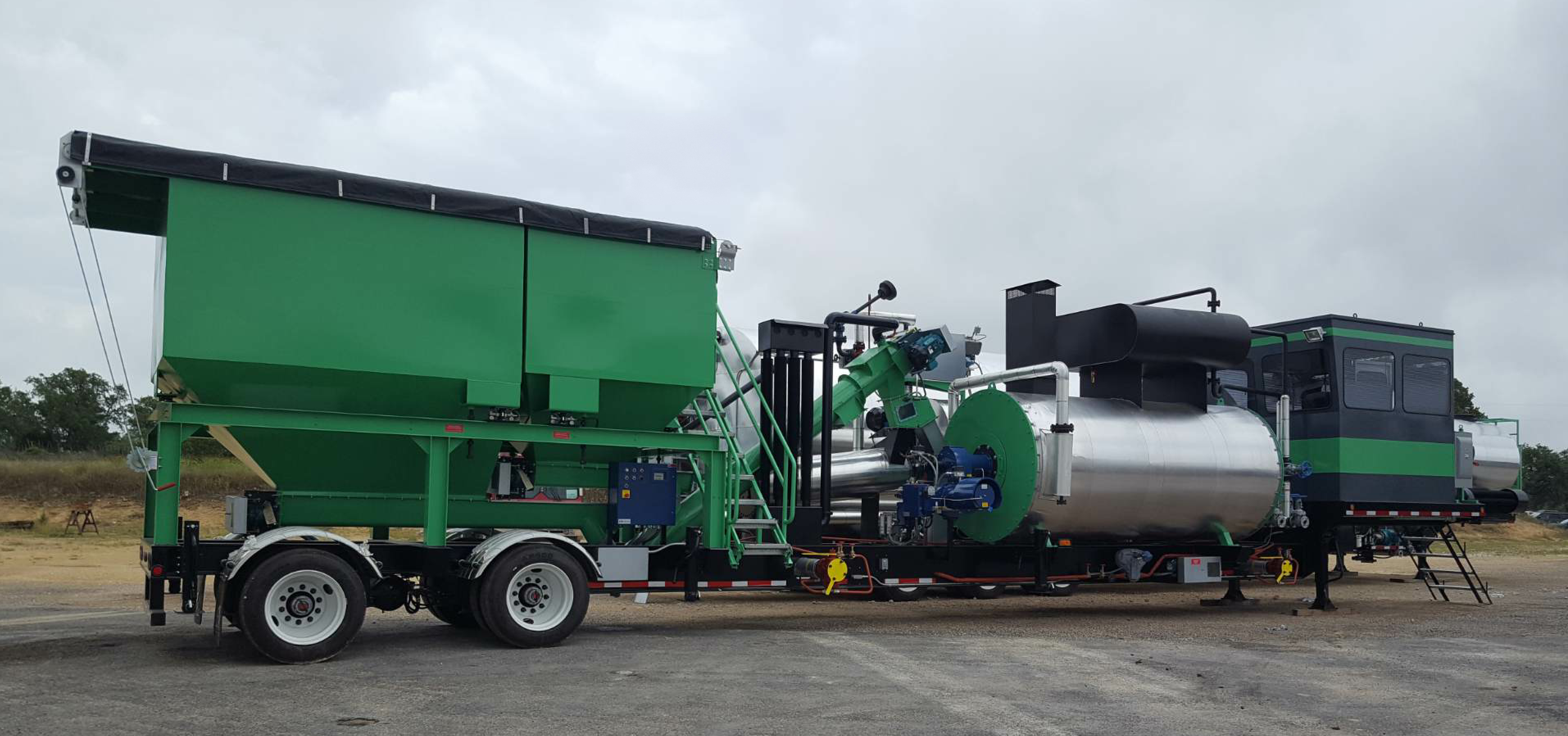The 60+ TPH asphalt rubber blending plant from D&H Equipment can now offer up to 6-inch piping and 6-inch pump.
