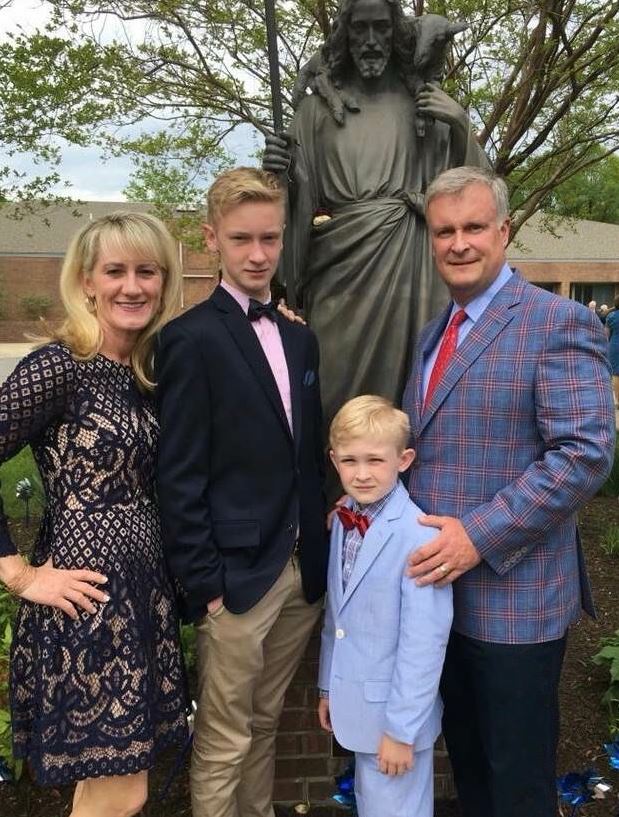 Johnson and his wife, Jill, have been married for 16 years. They have two sons: Wesley, nearly 14, and Wyatt, 8.