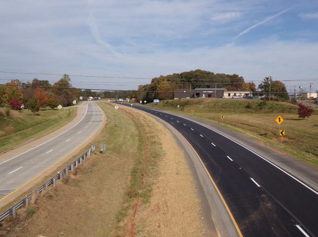The 2.6-mile project on Route 460 included the rubbilization of the existing concrete roadway and the placement of a new asphalt overlay.