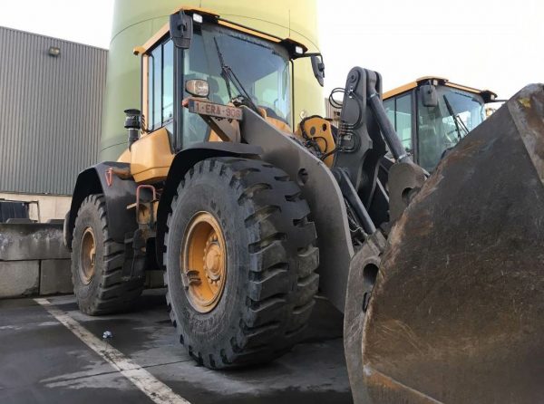 The MA10 tyre on a wheel loader. Photo courtesy Magna Tyres