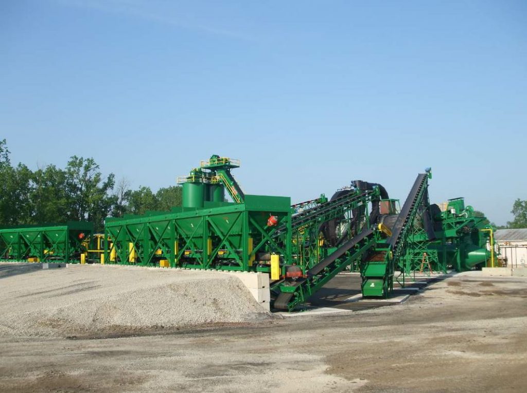 To decrease its carbon footprint and environmental impact, Brooks Construction uses recycled content, recently unveiling its high-recycle product (HyRAP). The plant making the HyRAP mix is a parallel flow drum and pugmill, custom-built by ALmix of Ft. Wayne.