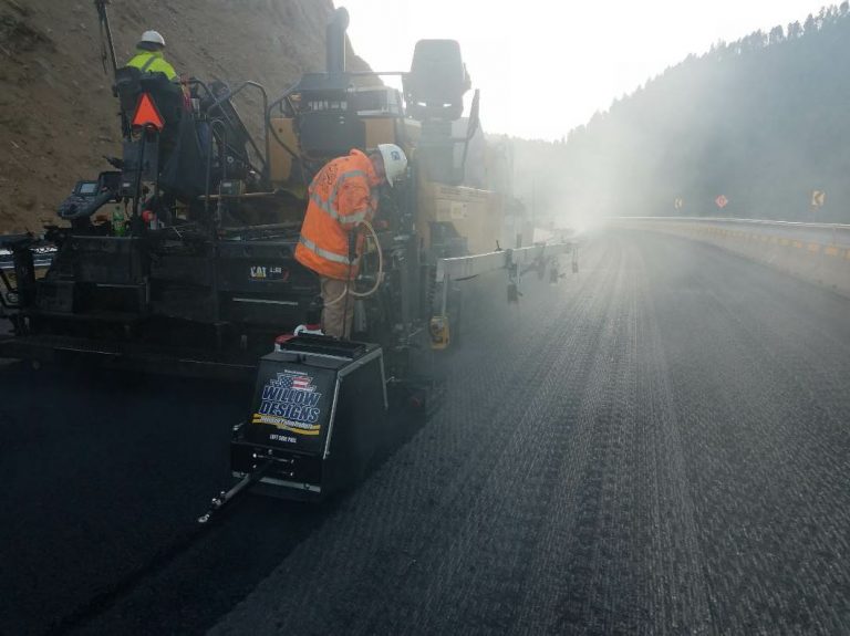 This 8-mile job on Interstate 15 near Boulder, between Helena and Butte, Montana, was one of the first jobs Schellinger Construction completed using Willow Designs’ notch wedge joint apparatus and pneumatic roller system.