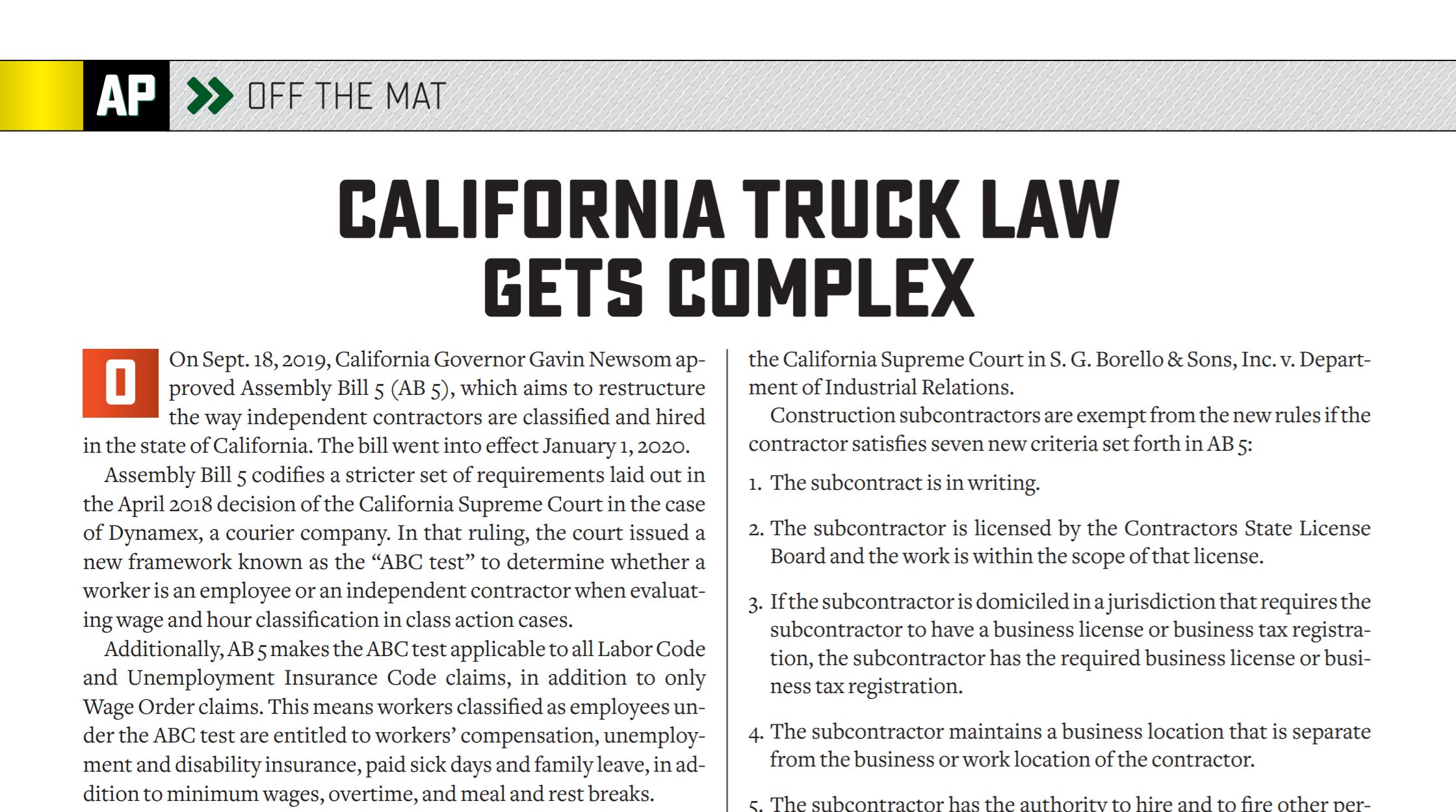 AsphaltPro MagazineCalifornia Truck Law Gets Complex AsphaltPro Magazine