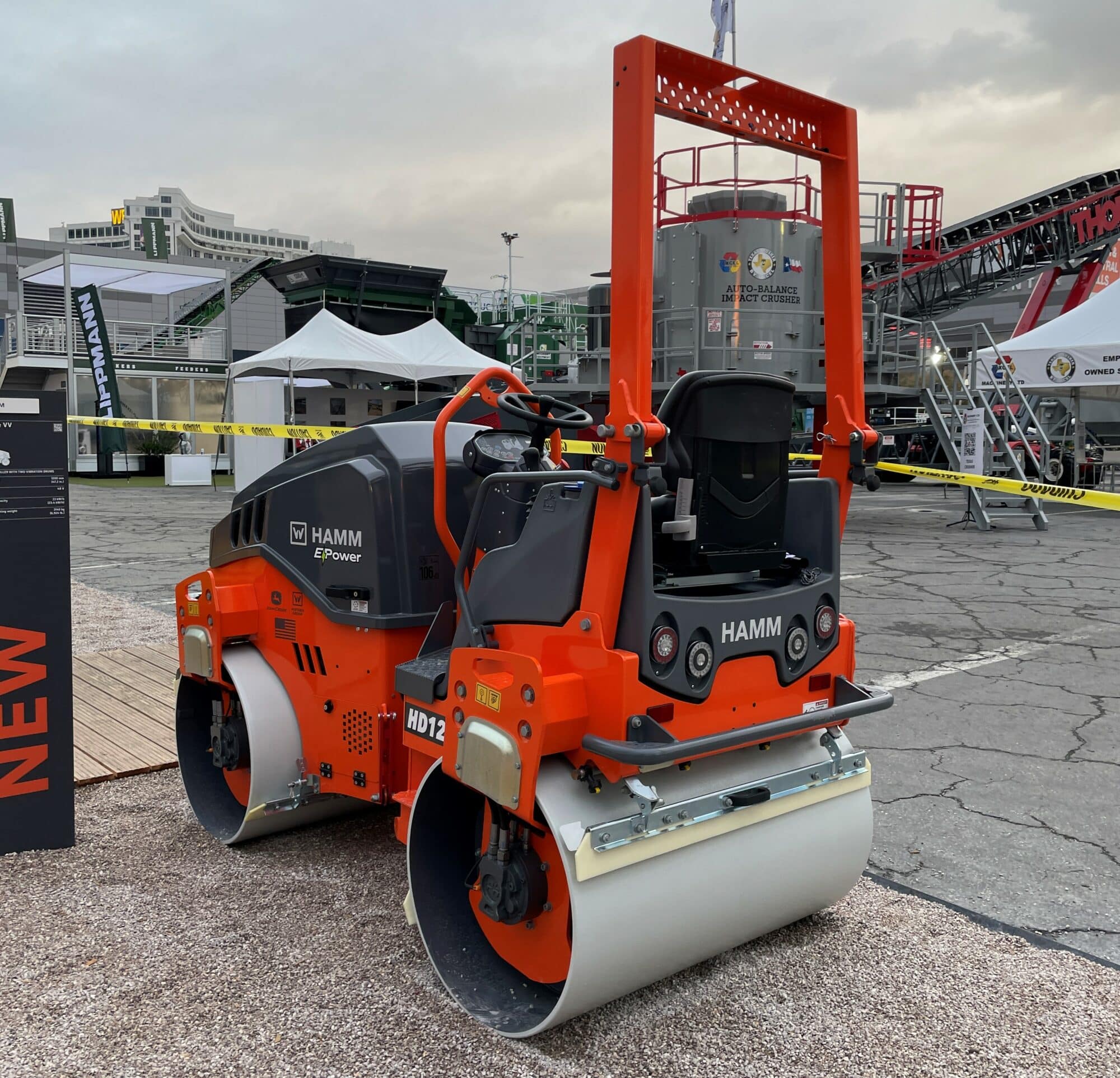 At ConExpo-Con/Agg 2023, Wirtgen Group introduced its Hamm Electric Tandem Roller.