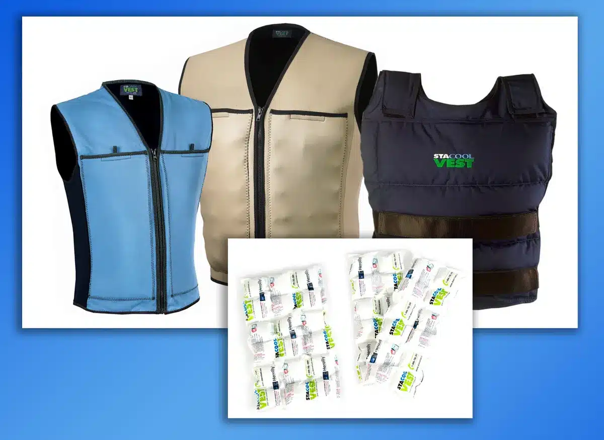 The StaCool Vest from StaCool Industries is designed to be worn as a preventive measure.