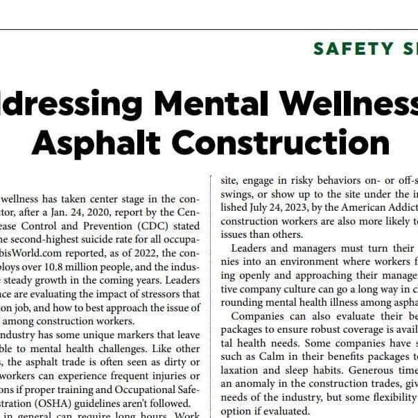 Addressing Mental Wellness headline