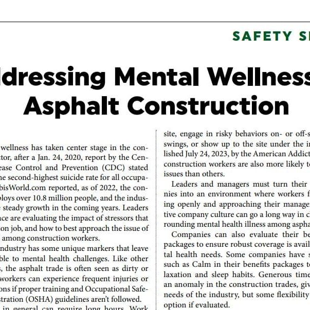 Addressing Mental Wellness headline