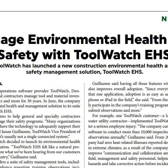 Environment Health Article headline